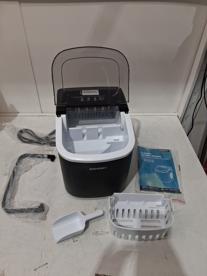 EUHOMY Countertop Ice Maker Machine - MAKES 26LB/Day - BLACK (MODEL: im-06d/IM001-Bbl-CAEH) image 3