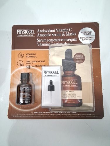 8pc physiogel scienmceuticals antioxidant vitamin c ampoule serum and face masks image 2