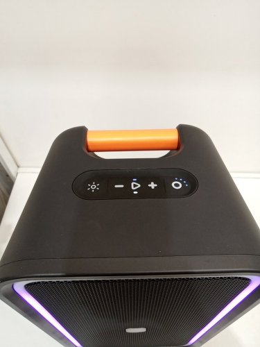SKULLCANDY STOMP XL WIRELESS BLUETOOTH PARTY SPEAKER - INTEGRATED CARRY HANDLE​, IPX5 WATER RESISTANCE, 12-HOUR BATTERY LIFE - BLACK ORANGE (MODEL:2SKSK1851/4449801) image 4