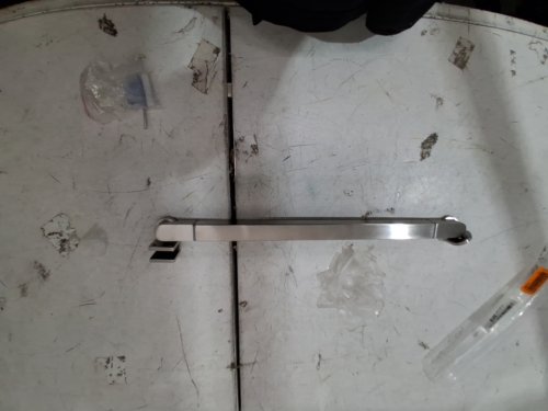 M-HOME STAINLESS STEEL FRAMELESS SHOWER DOOR FIXED PANEL WALL-TO-GLASS SUPPORT BAR - 39.4" FITS 1/4"-3/8" GLASS - POLISHED CHROME image 2