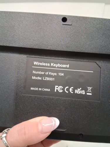 2PC LARGE PRINT BACKLIT WIRELESS KEYBOARD & MOUSE - BLACK (MODEL: lzb001) image 2