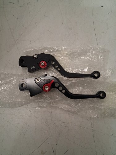 2pc ride it short adjustable brake and clutch levers - for 2014 to 2016 HONDA grom - cbr250/300/400/500  - black image 3