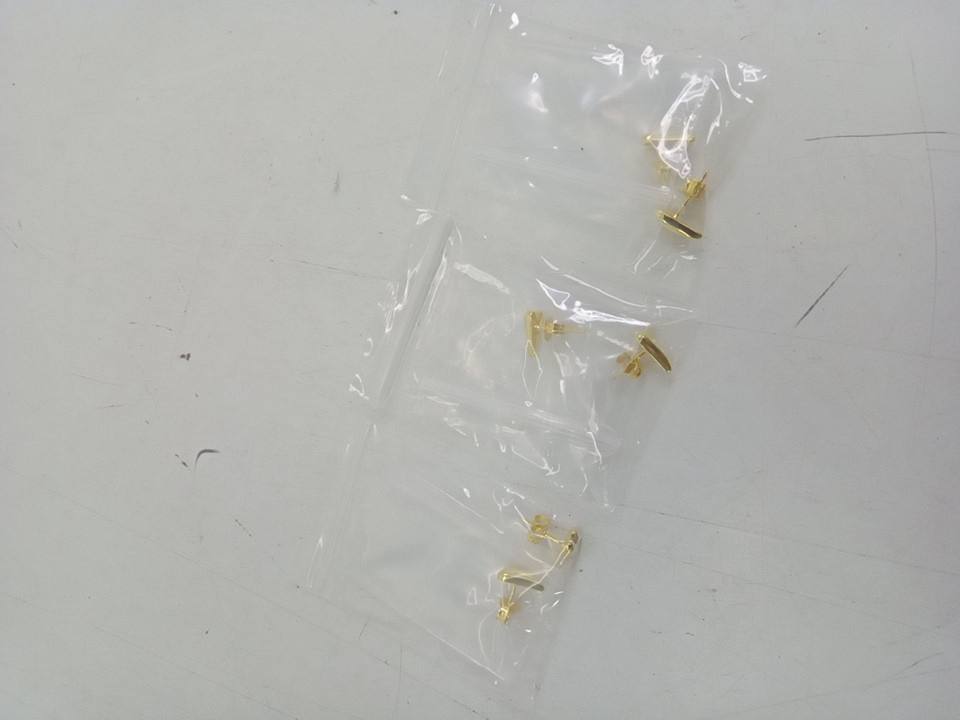 3PR womens unbranded gold heart 925 stud earrings - 8mm - gold plated image 4