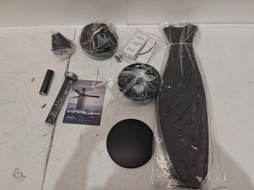 MuyuTc Ceiling Fan with Remote - 52" - black (model: my-cf0 1-nl52-black) image 4