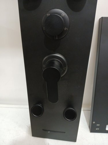 popfly LED rainfall/waterfall shower panel tower system - 48" x 19.6" x 7.8" - black (model: pf9116-b1) image 8