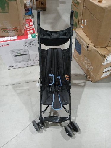 Summer By Ingenuity INFANT 3DMINI CONVENIENCE foldable STROLLER - 45lb cap - BLACK/blue (MODEL: 32643) image 4