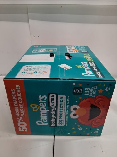 138PK PAMPERS BABY DRY ULTRA DIAPERS - SIZE 5 (20-37LBS) - SESAME STREET image 2