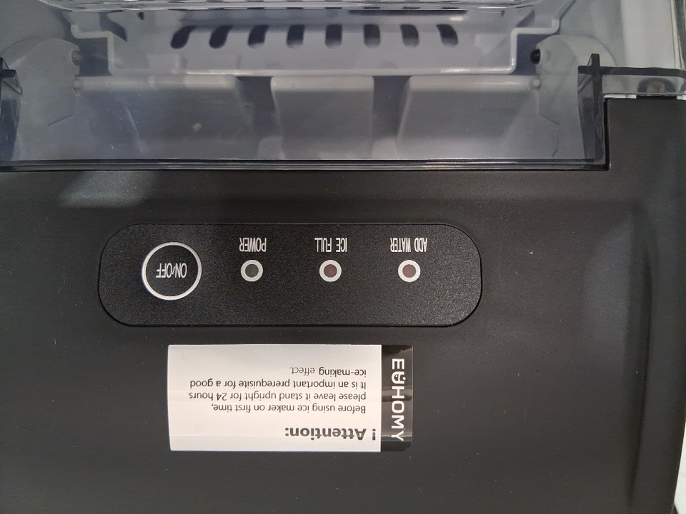 EUHOMY Countertop Ice Maker Machine - MAKES 26LB/Day - BLACK (MODEL: im-06d/IM001-Bbl-CAEH) image 4