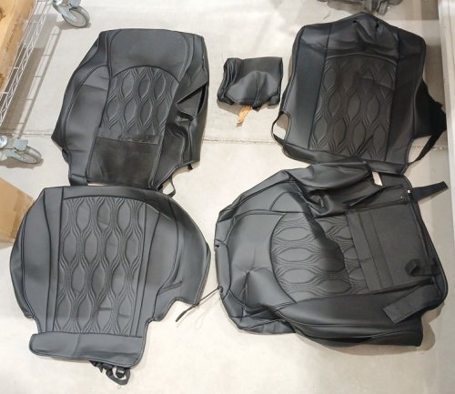 4PC Car Seat Covers - For 2015 to 2025 Ford F150 - Black image 5