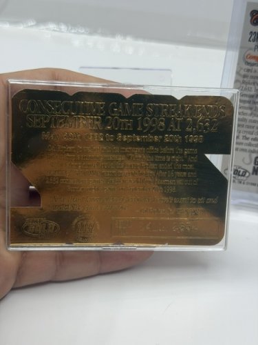 GENUINE BIRTHSTONE 23KT GOLD CAL RIPKEN JR IRONMAN CARD PERIOD OF GEM LIMITED EDITION #2411/2632 image 3