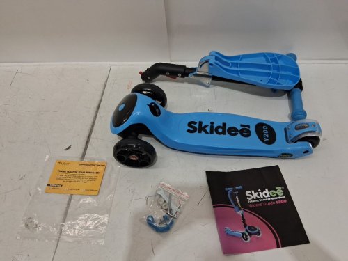KID'S skidee RIDE-ON SCOOTER WITH LIGHT UP WHEELS - 3-5 years - LIGHT BLUE (MODEL: SP2-BLUE) image 3