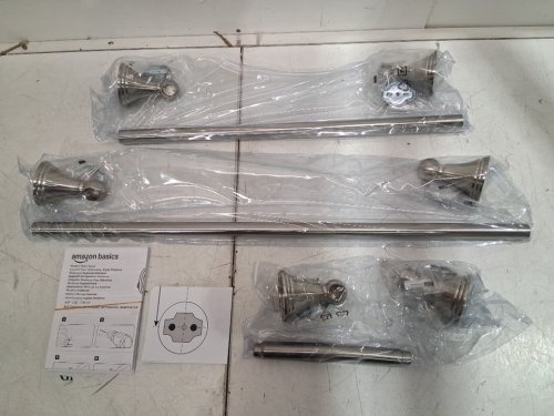 5pc AmazonBasics Bathroom Hardware Set - satin nickel - (model:AB-BR817-SN) image 3