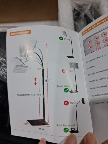 SUNKENET Red Light Therapy for Face and Body WITH 25W Infrared Red-Light Panel - 660nm - 850nm image 6