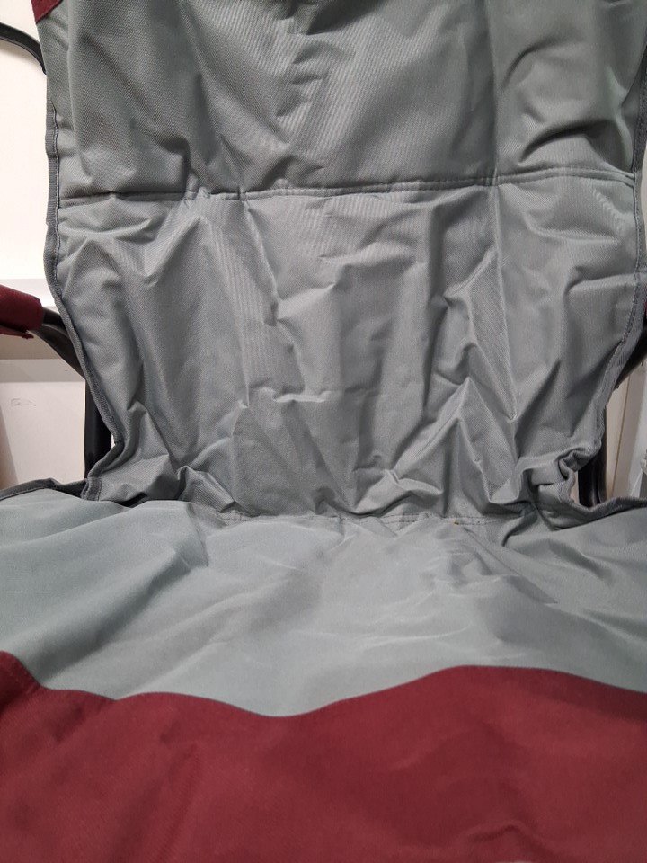 Overmont Back Support Camping Chair for Adults with Cup Holder & Side Pocket - 450 LBS -  RED/GREY (MODEL: OM000005) image 4