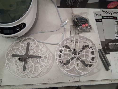BabyBrezza Bottle Washer Pro 3-in-1 washer/sterilizer/dryer - holds 4 bottles - black/white (model: BRZ0103) image 4