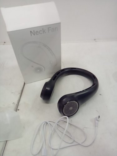 Portable Neck Fan with LED Display with 3 speeds - BLACK image 2