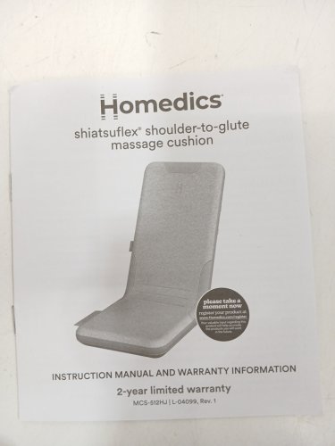 Homedics ShiatsuFlex Massage Cushion - Grey (Model: MCS-512HRM-CA) image 9