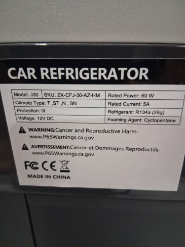 EUHOMY Portable Freezer Fridge for Car - 32QT - black (model: zx-cfj-30-az-hm) image 8