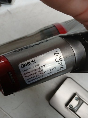 ONSON SUPER SUCTION BAGLESS HAND HELD CORDLESS STICK VACUUM CLEANER - 120w - (Model: EV-696) image 2