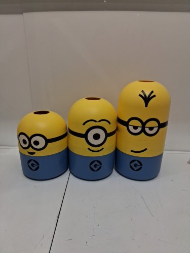 3pc Minions  Stackable Storage Container - 9.25" / 12.25"/ 15" - yellow/blue (model: 2038101) image 3