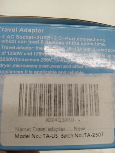 Obcxin Type E/F European Travel Plug Adapter - 4 Outlets, 4 USB Ports(2 Type C) - White - (Model: 601us) image 5