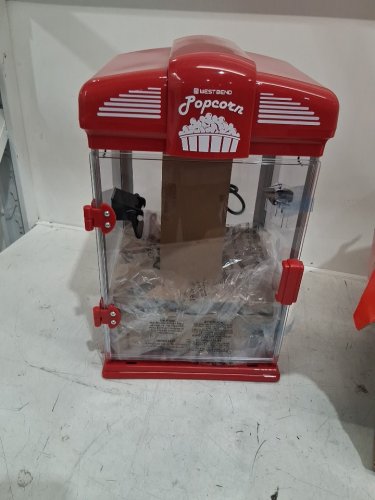 WEST BEND 4 QUART THEATER CRAZY STIRRING THEATER POPCORN MACHINE - RED - (82515) image 3