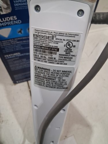 BISSELL POWEREDGE 2-IN-1 MULTI-SURFACE STEAM MOP & HANDHELD CLEANER - WHITE/BLUE (MODEL: 2078C) image 8