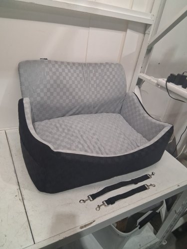 JOEJOY Elevated Pet Booster Car Seat for Large & Medium Dogs - 30" x 19" x 18" - Grey/Black (Model: image 3