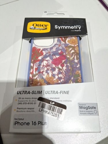 OtterBox Symmetry Series iPhone 16 PLUS Clear Case FOR MAGSAFE - Floral Purple image 2