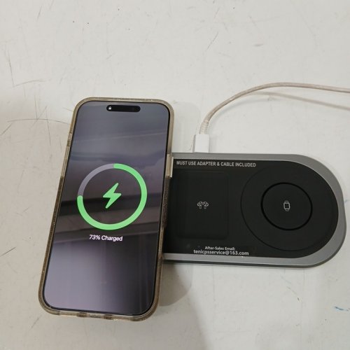 TEGISPAK 3-IN-1 FAST WIRELESS CHARGING STATION FOR MAGSAFE FOR IPHONES - BLACK/GREY (MODEL: FD-318) image 4