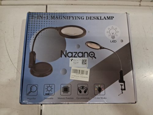 NAZANO 2-IN-1 MAGNIFYING DESK LAMP WITH 5 COLOUR LEVELS - 17" - BLACK image 3