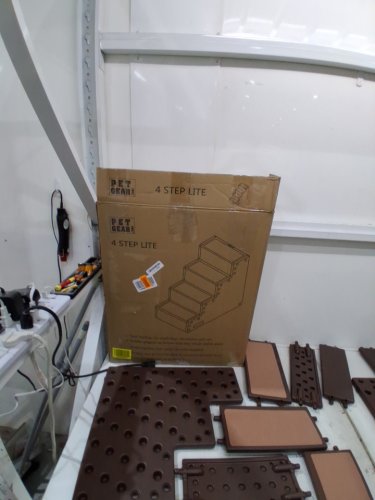 pet gear 4 step lite - ladder for pets - brown image 3