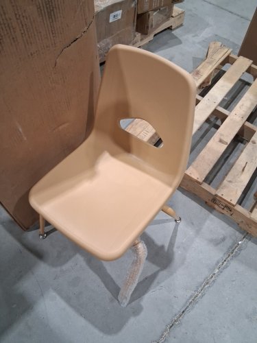 small classroom stacking chair - mustard yellow (model: u67107) image 4
