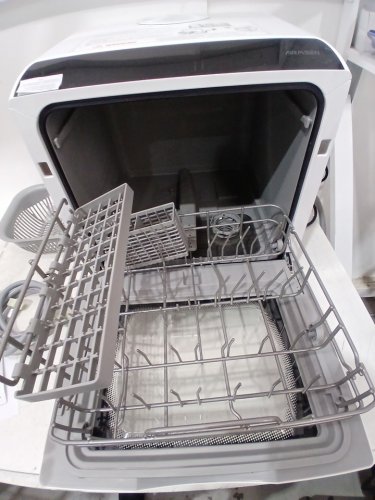 AIRMSEN Portable mini Countertop Dishwasher with LED DISPLAY - 5l water usage - black/white (model: tdqr03) image 15