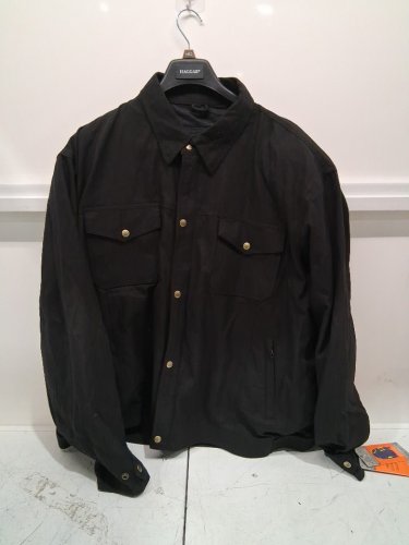 men's milwaukee leather armoured long sleeve biker shirt jacket with reinforced fibers - 5xl - black (style : MPM1623-BLACK) image 3