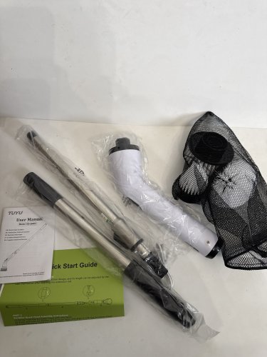 TUYU CORDLESS ELECTRIC SPINNING SCRUBBER BRUSH WITH BRUSH HEAD ATTACHMENTS - WHITE (MODEL: KS-2640C) image 3