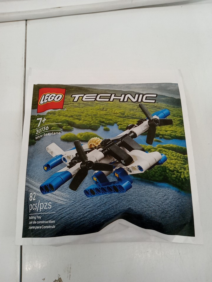 82pc Lego Technic building toy - White Seaplane (model: 30736) image 2