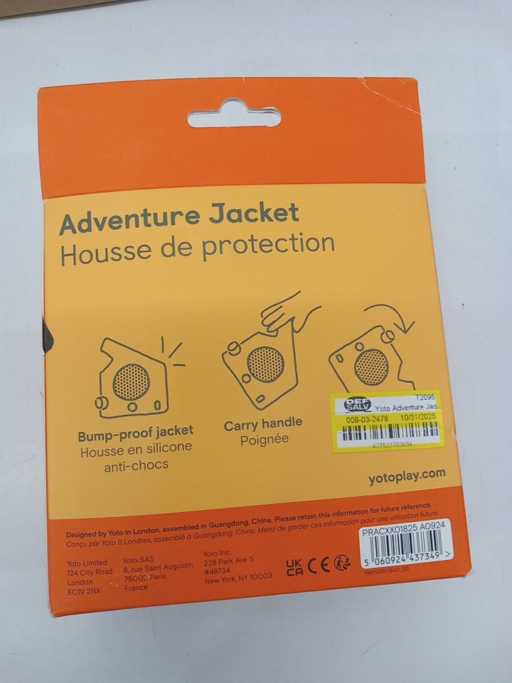 yoto Adventure Jacket Silicone case for Gen 3 Yoto Player with carry handle - Orange (Model: PAPKXX01840_03) image 3