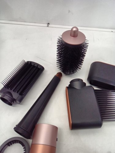 6PC DYSON i.d curly + coily airwrap multi styler and hair dryer with bluetooth - amber silk ( model: hs08) image 4