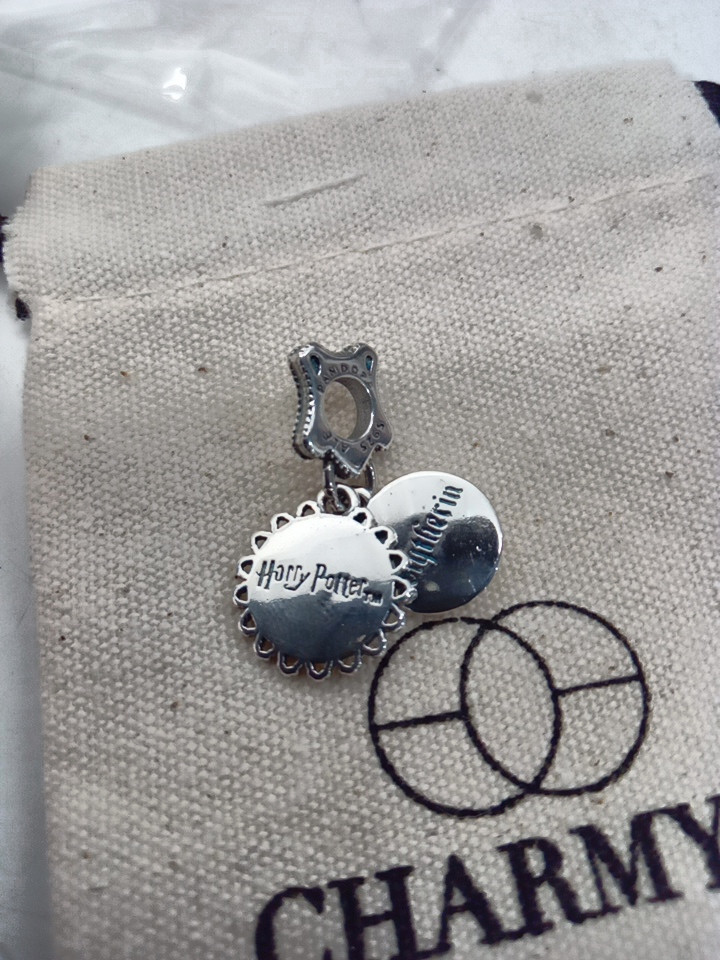 WOMENS PANDORA X CHARMY HOGWARTS SLYTHERIN HARRY POTTER CHARM - 15MM - S925 STERLING SILVER image 3