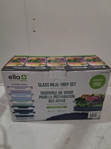 5PK Ello Duraglass Meal Prep Freezer Safe Storage Containers - 3.4 Cup/800ml  -multicolor image 2