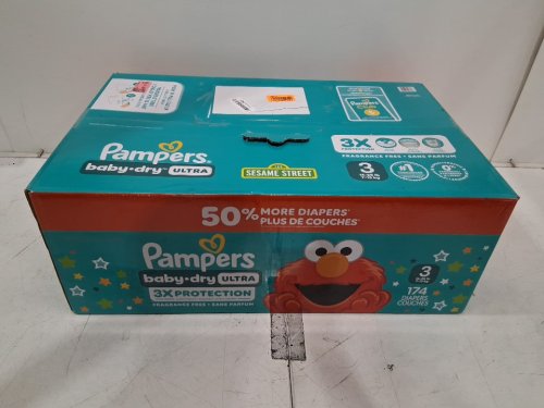 174pk pampers Baby Dry Ultra Diapers - size 3 (16-28lbs) - elmo image 2