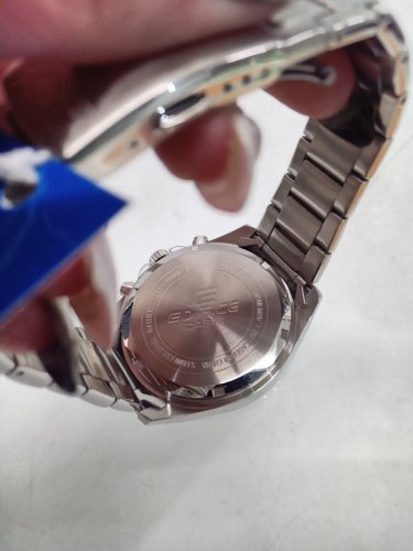 MENS CASIO quartz analog wrist watch - 40mm - blue dial/ stainless steel (model: EFV-650D-2A) image 4