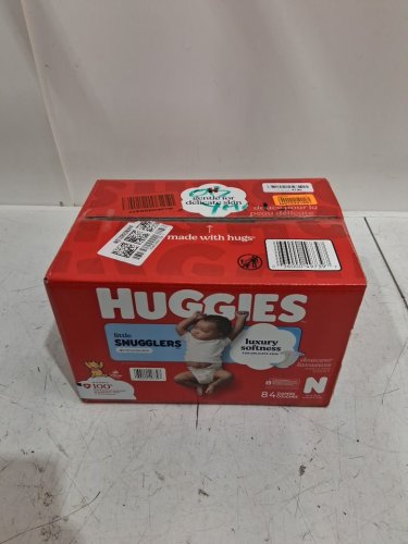 84PK INFANT'S HUGGIES LITTLE SNUGGLERS DISPOSABLE DIAPERS - SIZE NEWBORN (UP TO 10LBS) image 2