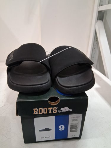 Men's Roots slide on outdoor sandals - size 9 - black (style: 8869009) image 2
