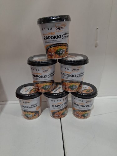 6PK HO-YA RAPOKKI INSTANT NOODLES & RICE CAKES - 145G EACH - SWEET AND SPICY image 3