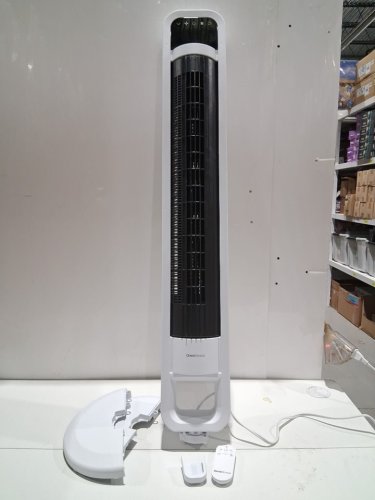 omnibreeze premium 38" Rotating tower fan with wifi CONTROL, 5-SPEEDS & REMOTE - white/BLACK (model: 5333021/dc2313r-g) image 3
