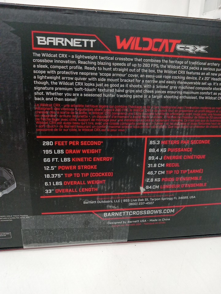 BARNETT wildcat crx lightweight tatical recurve crossbow with red/green 3 dot scope, Quick Detach Quiver & 2 headhunter bolts - 280 fps - 66lbs - black/red (model: bar78232) image 5