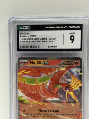 CGC GRADED MINT 9 HO-OH EX POKEMON 2023 TRADING CARD GAME CLASSIC 007/034 CHARIARD & HO-OH EX DECK HOLO image 2