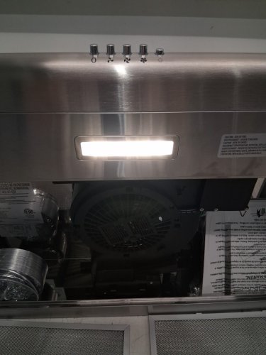 soonye under cabinet rangehood with 3 speed controls and led lights - 30'' - 250CFM - 120V - stainless steel  (model: sop04-30) image 7